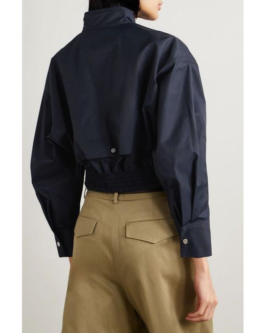 A.L.C. Blue Elliot Cropped Cotton-blend Shell Jacket