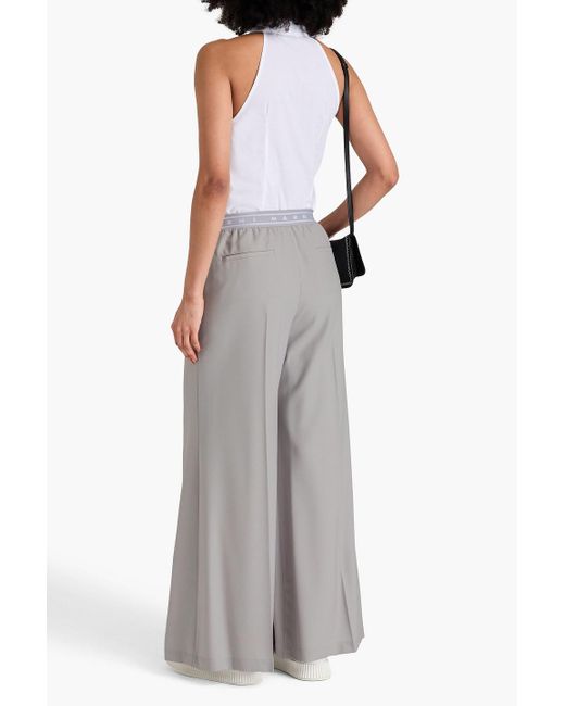 Marni Gray Wool Wide-leg Pants