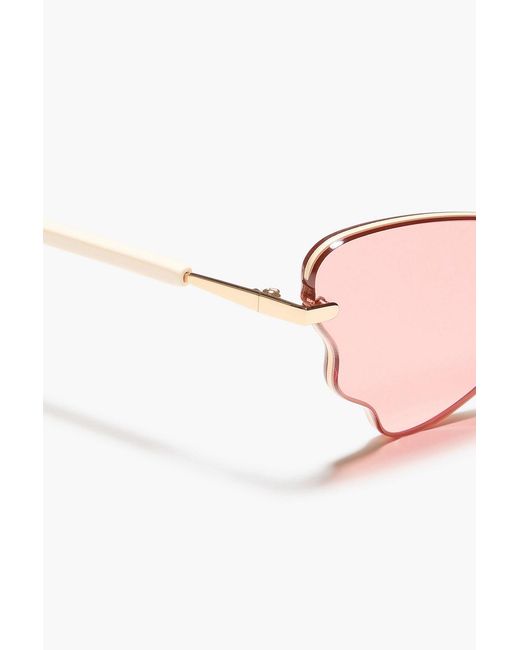 Zimmermann Pink Butterfly-Frame Metal Sunglasses