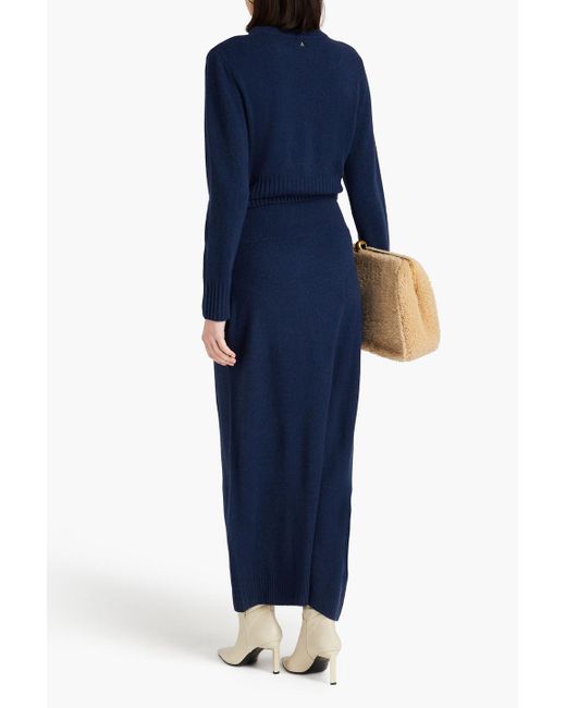 Altuzarra Blue Cutout Ribbed Cashmere Midi Dress