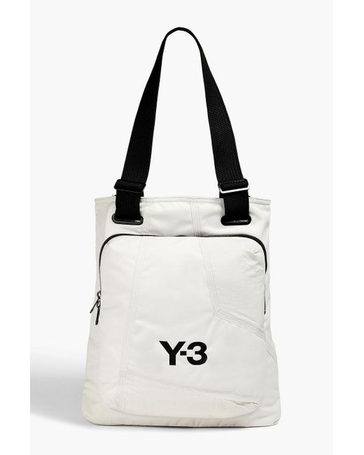 Y-3 White Canvas And Shell Tote for men