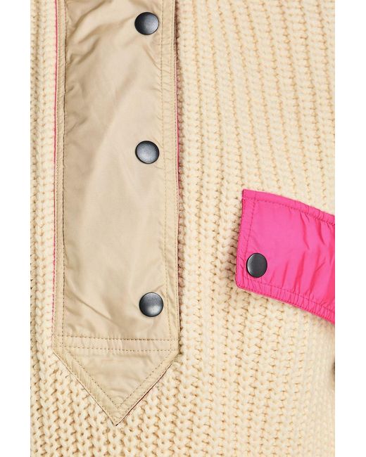 Isabel Marant Pink Daphne Shell-paneled Ribbed Wool-blend Dress