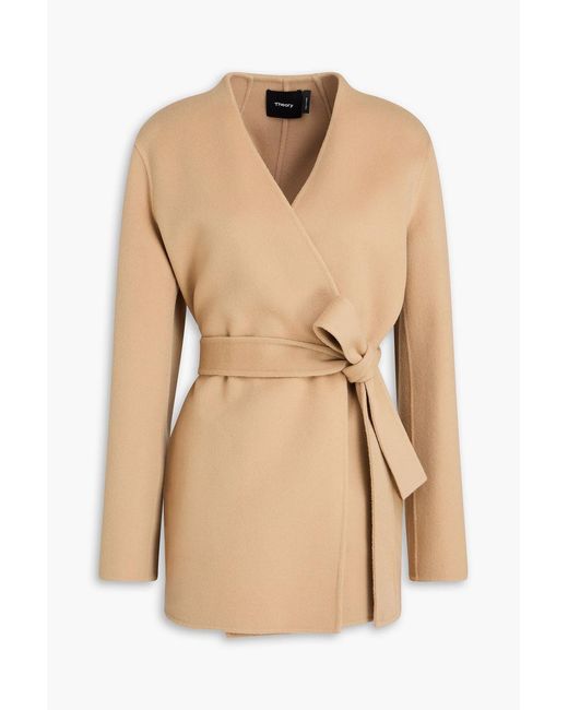 Theory Natural Wool And Cashmere-Blend Felt Coat