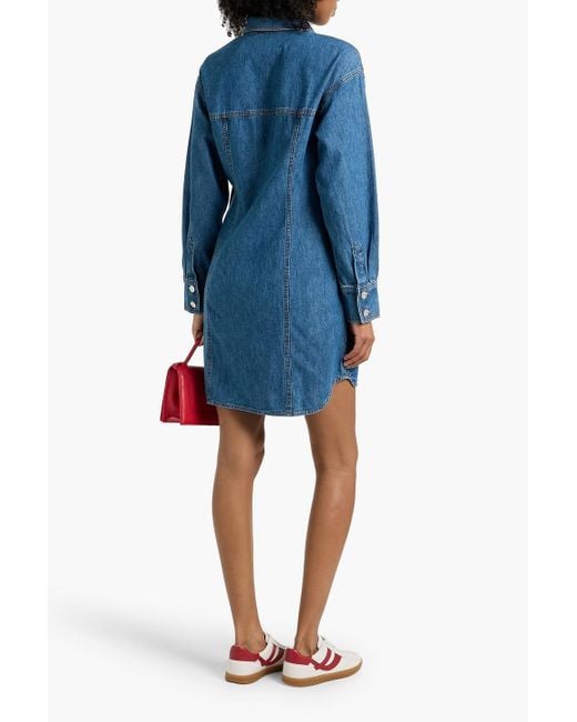 Alex Mill Marissa Denim Mini Shirt Dress in Blue | Lyst