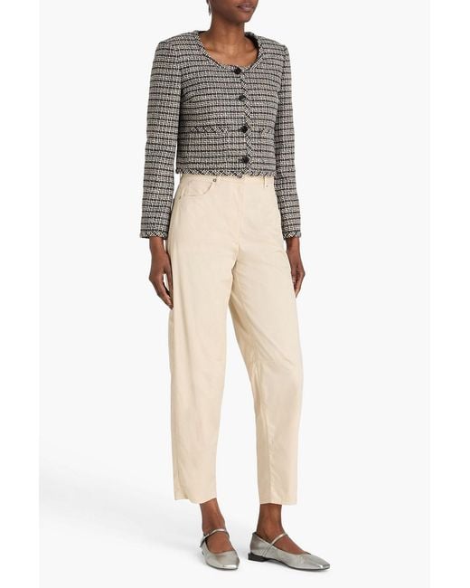 Theory Black Striped Tweed Jacket