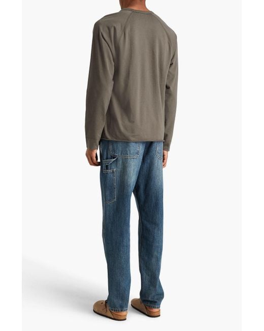 James Perse Brown French Cotton-terry Sweatshirt for men