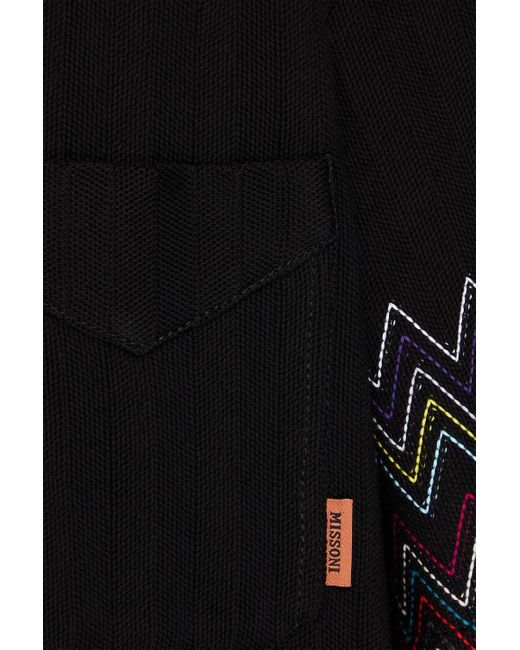 Missoni Strickhemd aus baumwolle in häkeloptik mit applikationen in Black für Herren