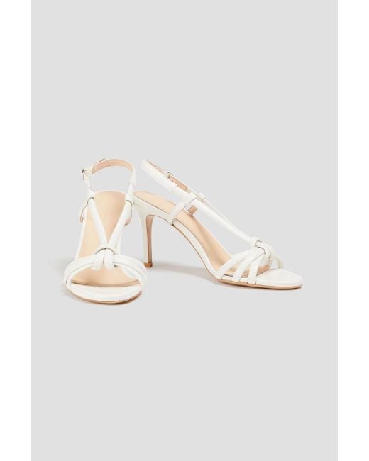 Claudie Pierlot Knotted Leather Sandals in White | Lyst UK
