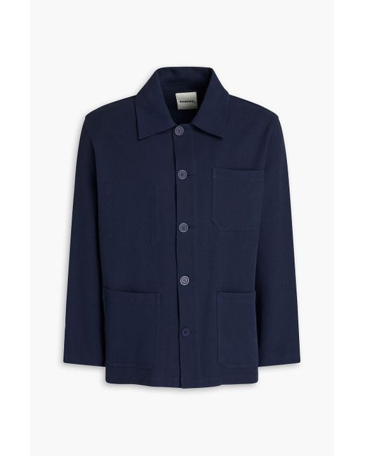 Sandro Blue Cotton-twill Overshirt for men