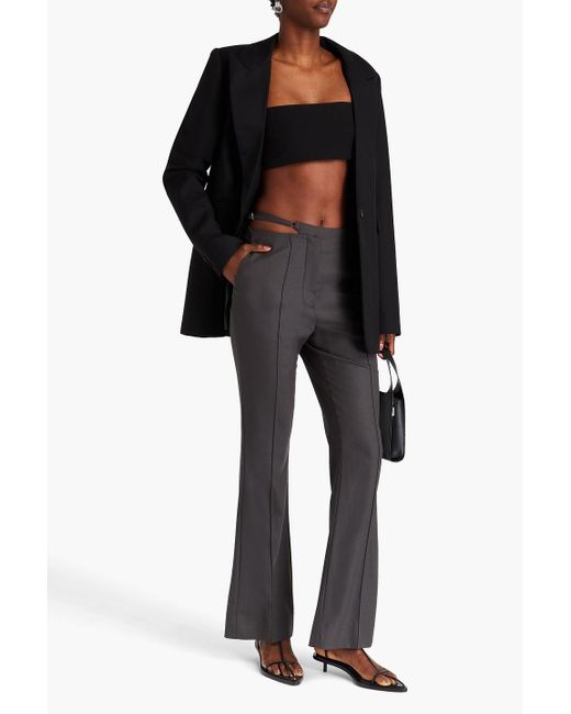 Holzweiler Black Twill Flared Pants