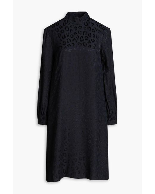 A.P.C. Black Kleid aus jacquard mit leopardenmuster