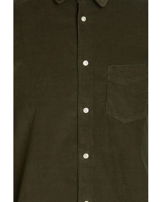 Officine Generale Green Benoit Slim-fit Cotton-corduroy Shirt for men