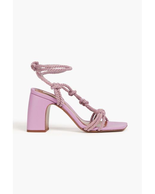Zimmermann Pink Knotted Cord Sandals