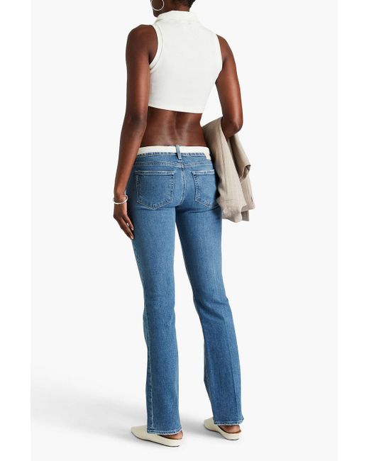 PAIGE Blue Sloane Low-Rise Slim-Leg Jeans