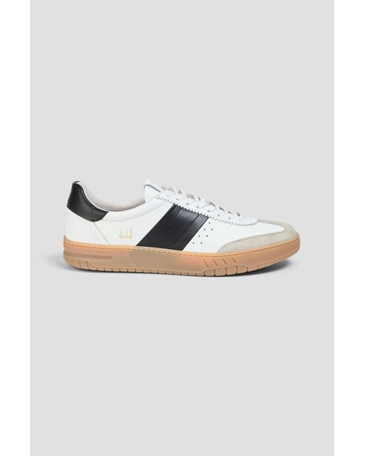 Dunhill White Court Legacy Color-Block Leather Sneakers for men