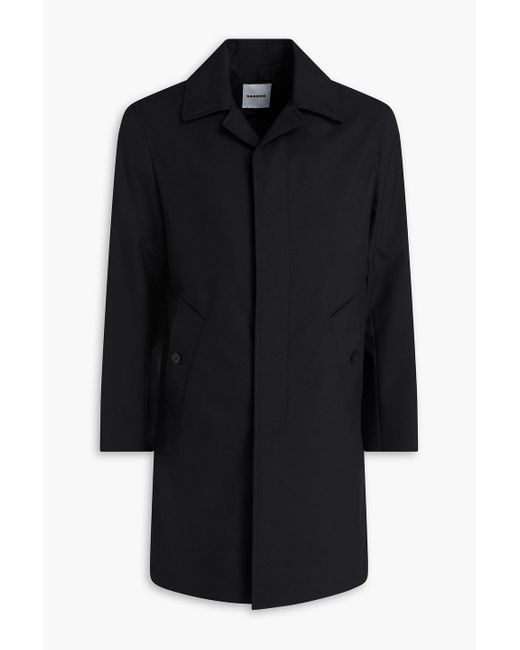 Sandro Black Twill Coat for men