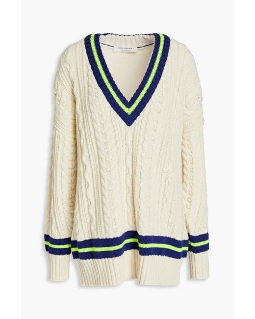 Philosophy Di Lorenzo Serafini Neontrimmed Cableknit Woolblend