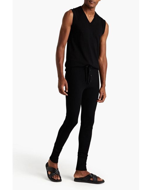 Dolce & Gabbana Black Skinny-fit Wool Track Pants for men