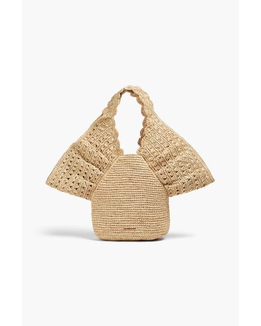 Zimmermann Metallic Raffia Bucket Bag