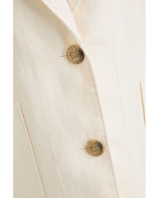 Zimmermann Natural Linen Blazer