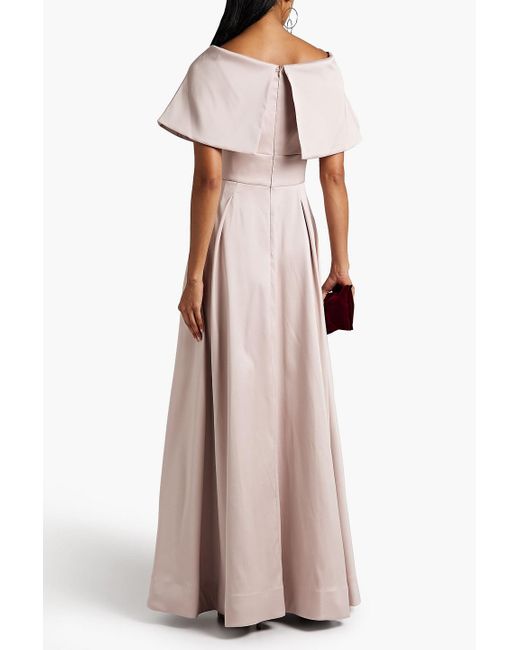 Aidan Mattox Pleated Faille Gown in Pink Lyst UK