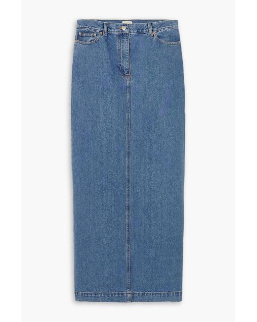 Magda Butrym Blue Denim Maxi Skirt