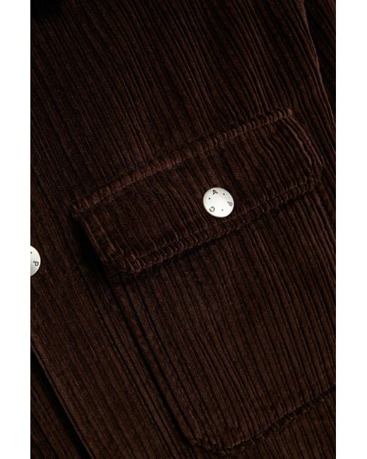 A.P.C. Brown Cotton-corduroy Overshirt for men
