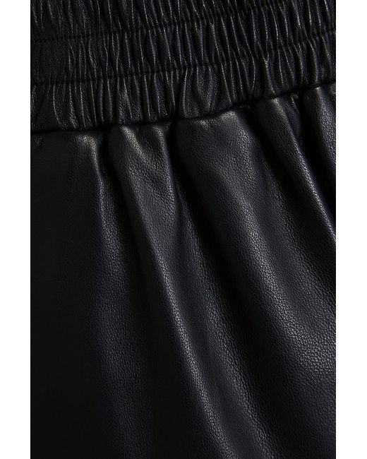 Emporio Armani Black Leather Shorts