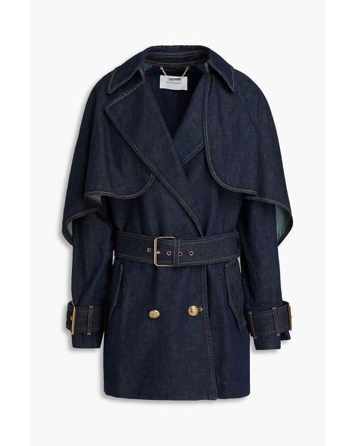 Zimmermann Denim Trench Coat in Blue | Lyst UK