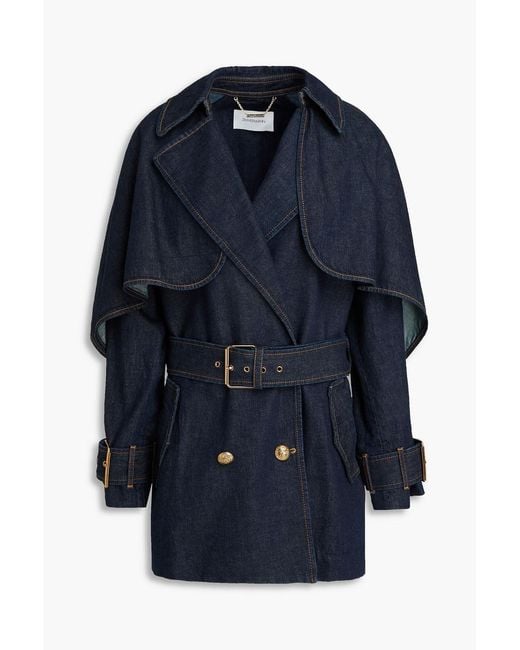 Zimmermann Blue Denim Trench Coat