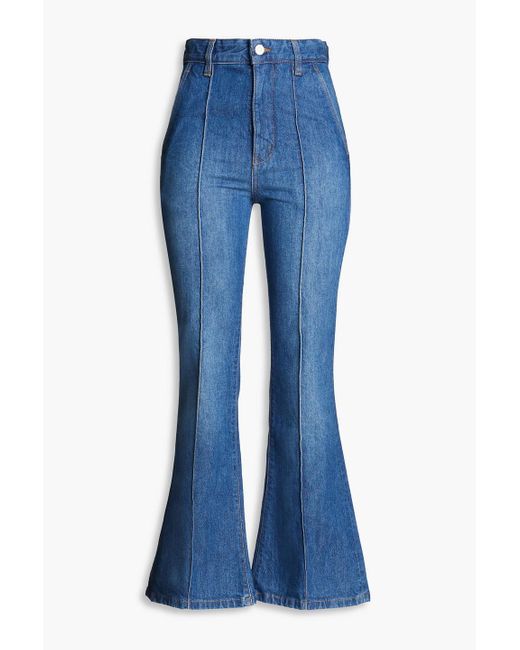 Victoria Beckham Blue High-rise Flared Jeans