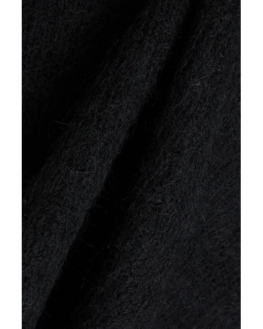 By Malene Birger Black Dipoma pullover aus gebürstetem strick