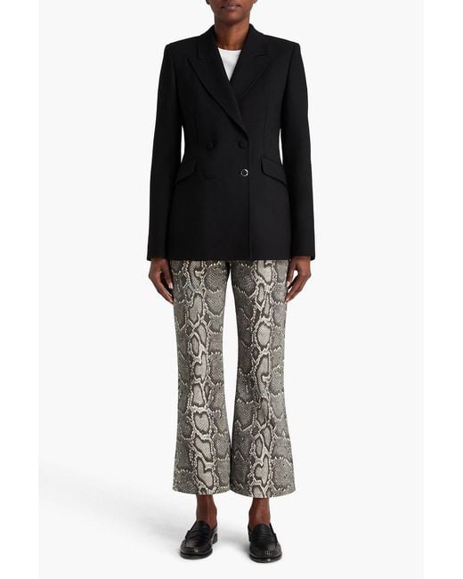 Gabriela Hearst Black Stephanie Double-breasted Wool Blazer