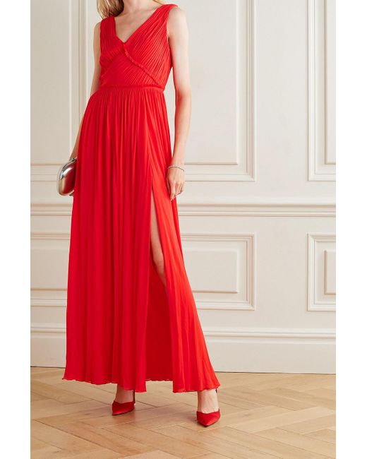 Jason Wu Red Gathe Stretch-jersey Gown