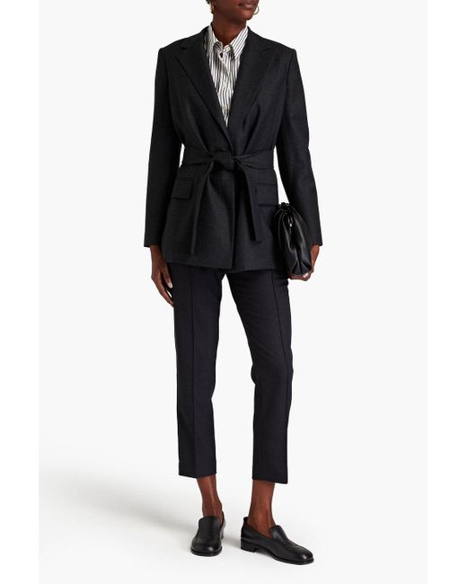 Theory Wool flannel Blazer in Black Lyst UK