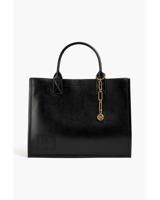 Sandro Black Leather Tote
