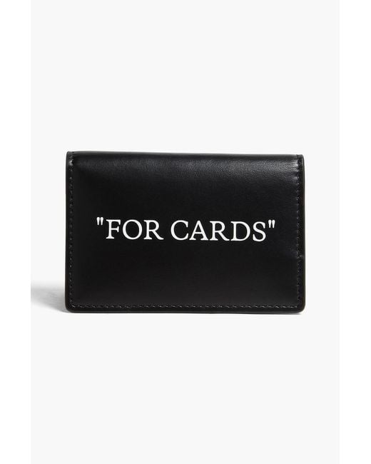 Off-White c/o Virgil Abloh Black Printed Leather Cardholder for men