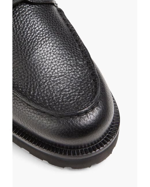 Bally Black Norber Pebbled-Leather Derby Shoes for men