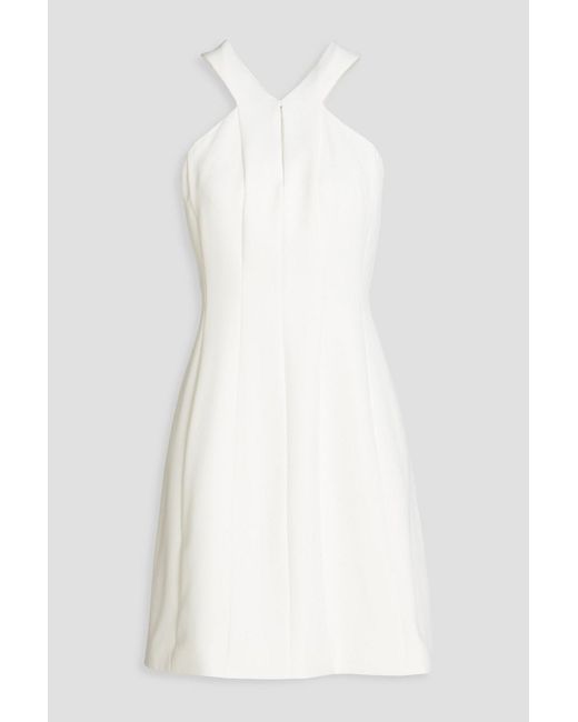 Halston Heritage White Cutout Crepe Mini Dress