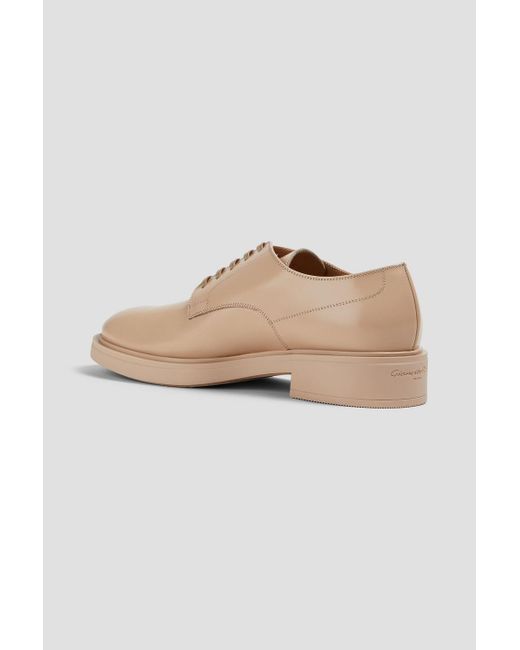 Gianvito Rossi Natural Bobby Glossed-leather Brogues