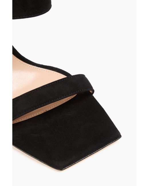 Gianvito Rossi Black Musa 95 Suede Mules