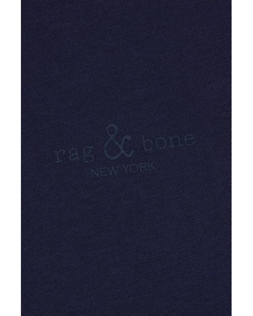 Rag & Bone Blue Theo Logo-print Cotton-jersey T-shirt for men