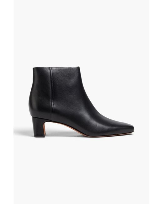 Vince Black Silvana Leather Ankle Boots