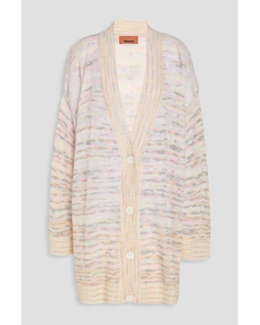 Missoni Natural Space-Dyed Crochet-Knit Cardigan