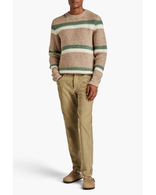 Officine Generale Natural Marco Striped Alpaca-blend Sweater for men