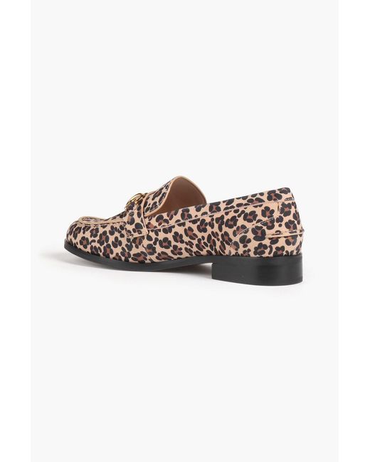 Stuart Weitzman Multicolor Owen Leopard-print Suede Loafers