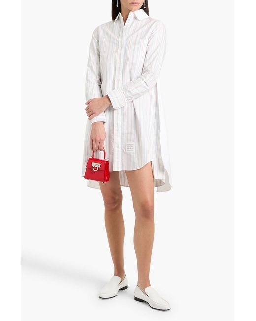 thom browne white shirt dress Thom Browne Striped Shirtdress