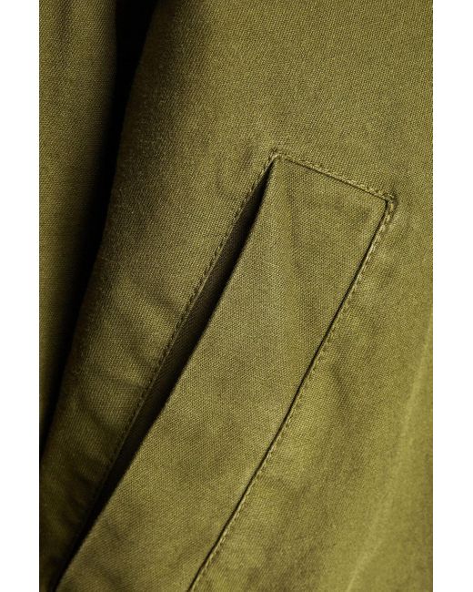 Officine Generale Green Cotton Bomber Jacket