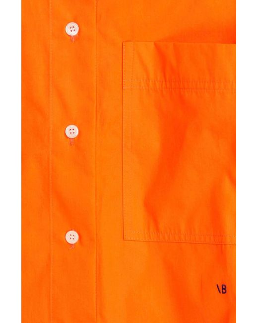 Victoria Beckham Orange Cotton-poplin Shirt