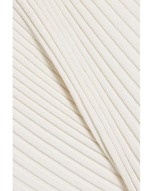 Proenza Schouler White Vida Ribbed-Knit Midi Dress
